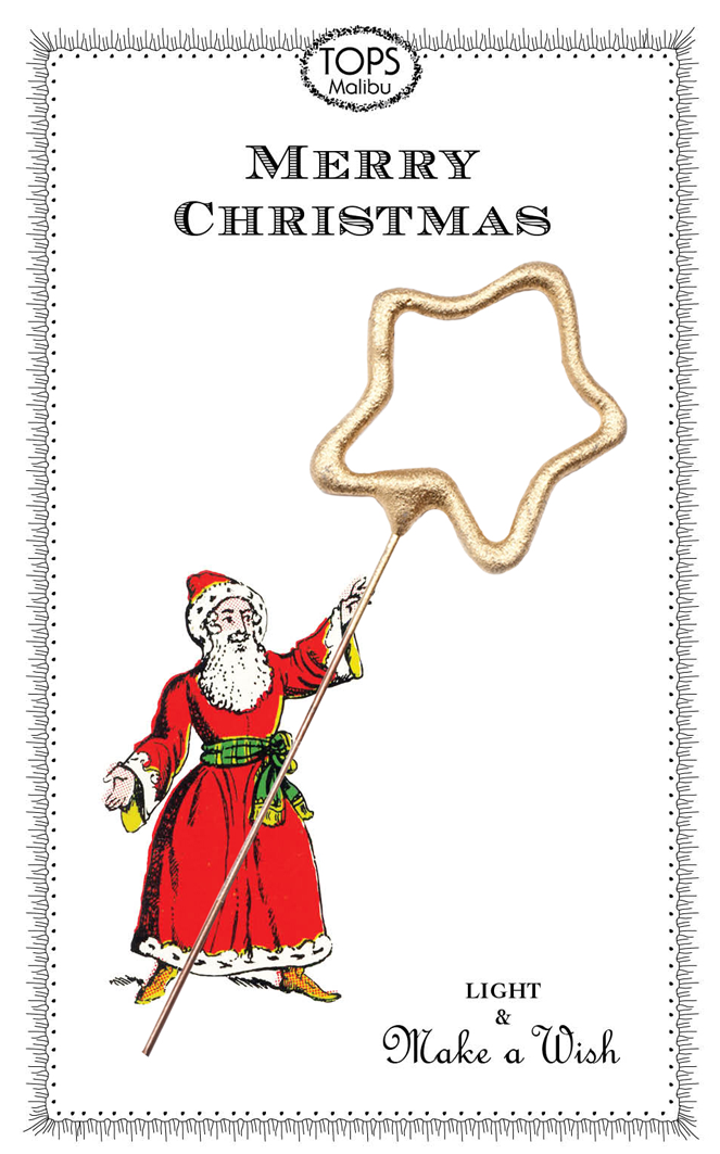 Sparkler Card Santa - Cartoon (1280x1280), Png Download