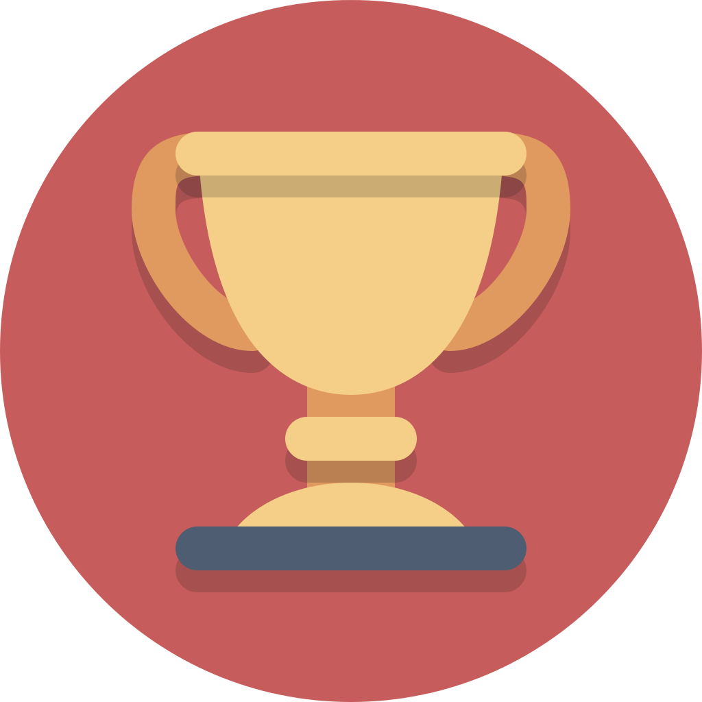 Circle Icons Trophy - Trophy Png Icon (1024x1024), Png Download