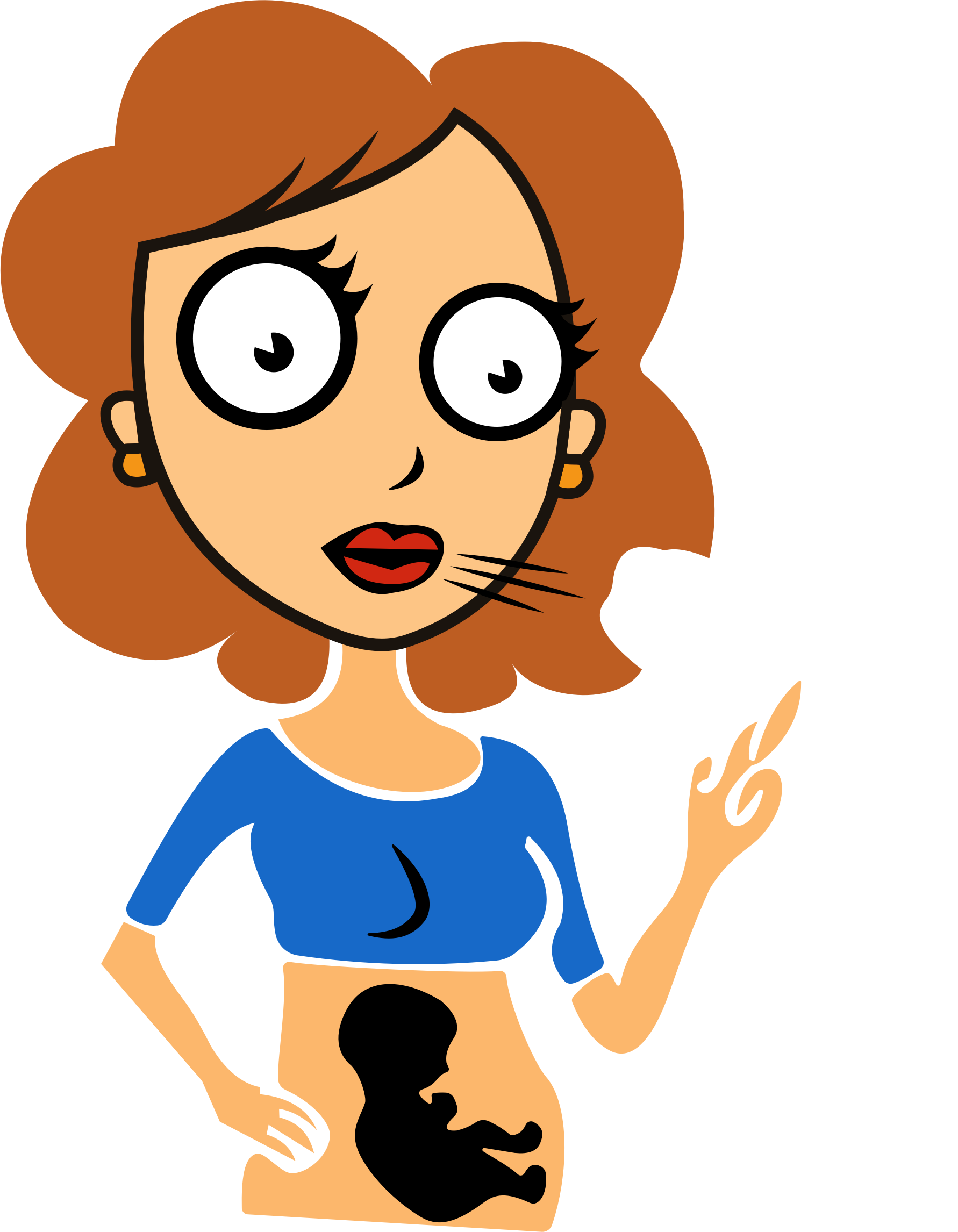 Big Image - Pregnant Smoking Clipart (1782x2292), Png Download
