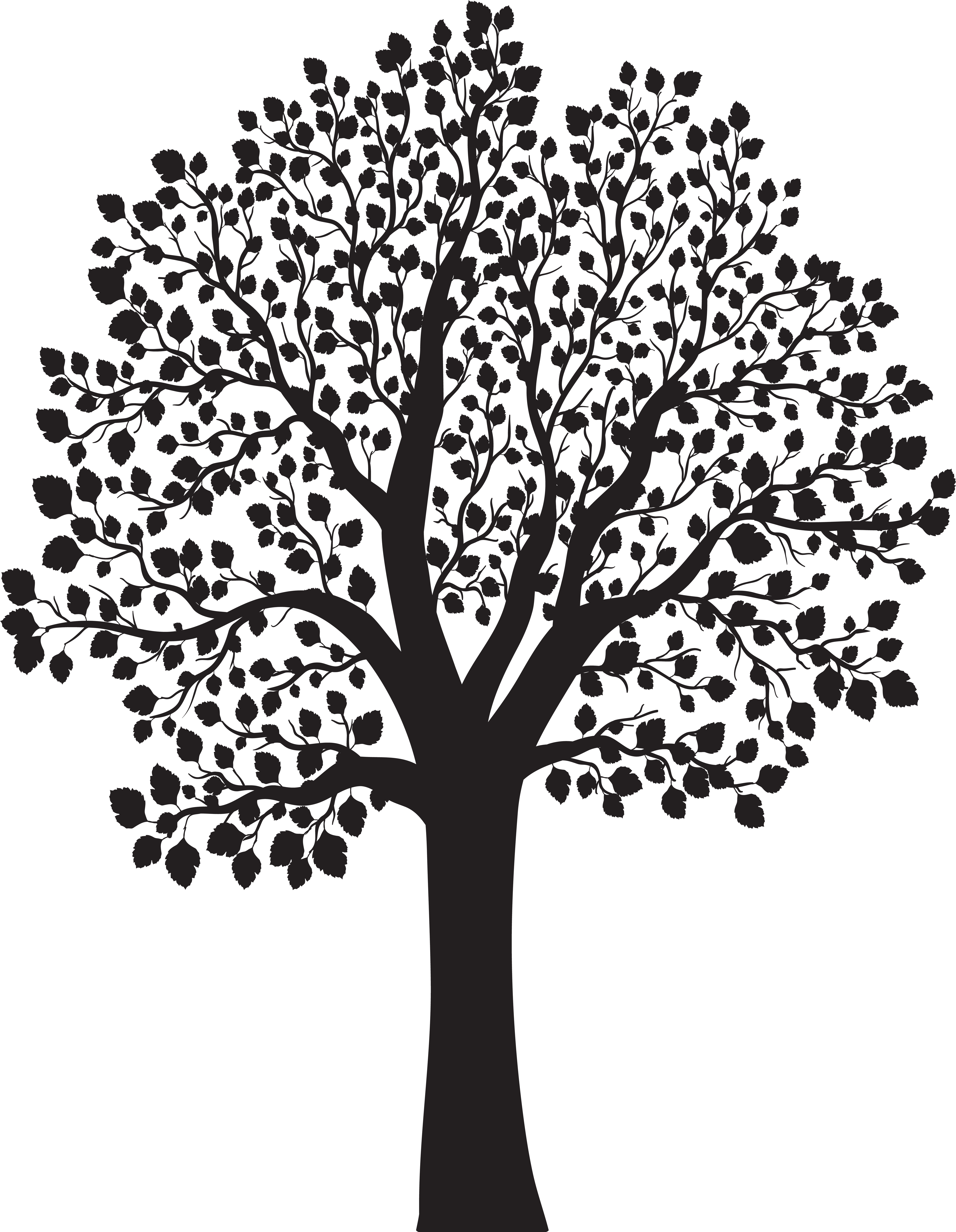 Tree Silhouette Png Clip Art Image (6183x8000), Png Download