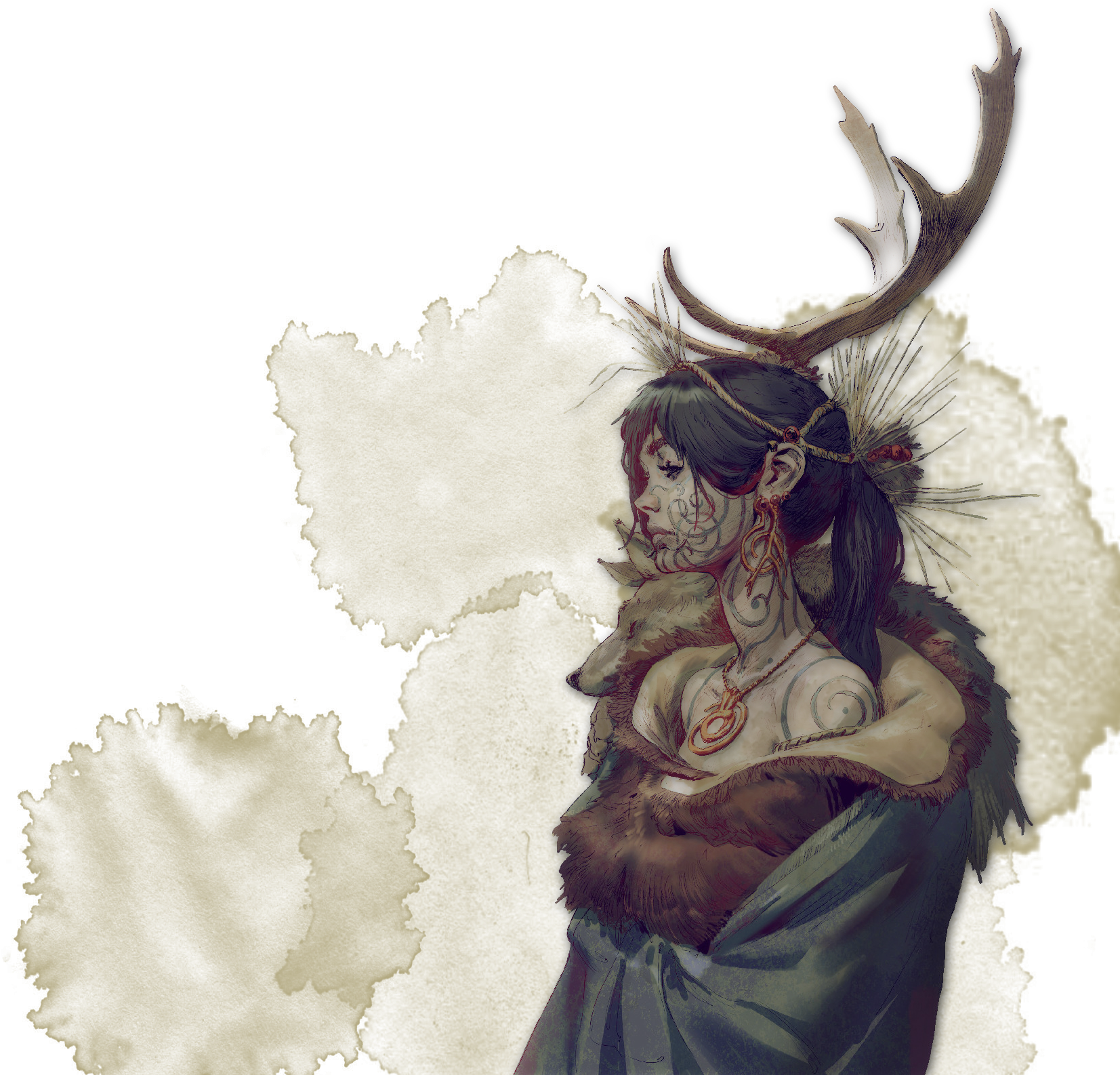 Hematic Mastery - Deer (1740x1754), Png Download