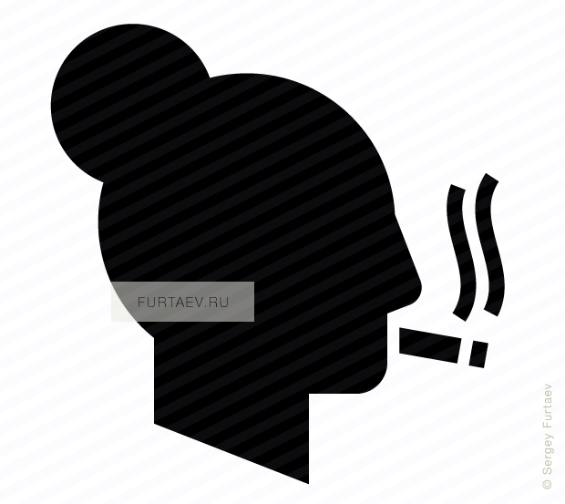 Smoking Woman Icon (620x553), Png Download