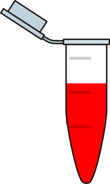 Blood Clipart Blood Collection - Blood In Centrifuge Tube (354x593), Png Download