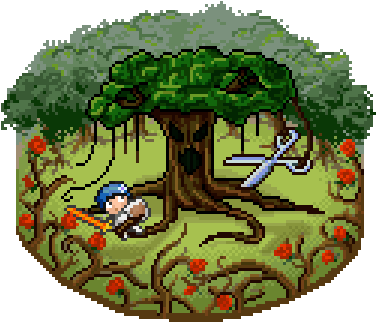 Artwork Featuring The Tangle Tree Was Created For The - Falcon Habitica (384x327), Png Download