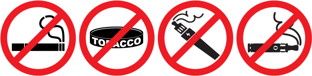 No Smoking, No Chewing Tobacco, No Vaping, No E-cigarettes - Niet Roken En Drinken (1024x281), Png Download