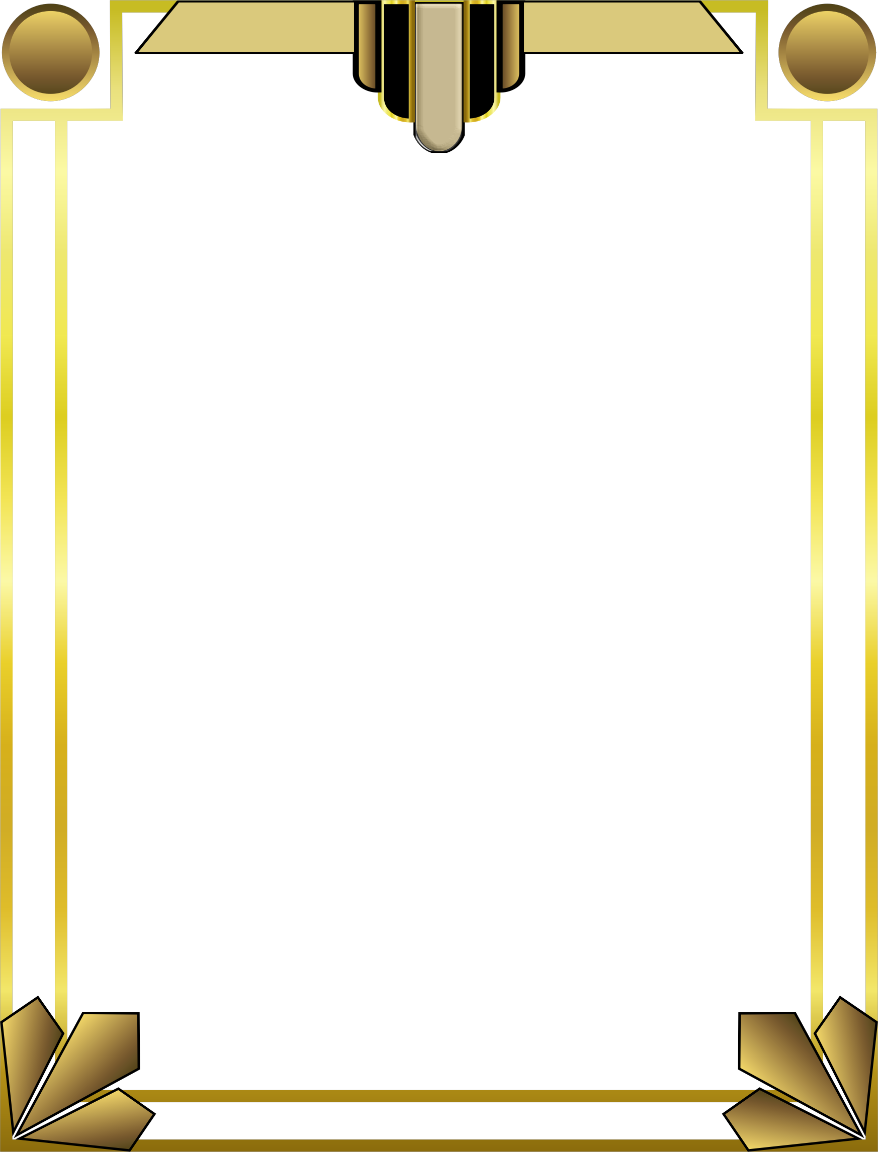 Picture Royalty Free Stock Border Big Image Png - 1920's Border (1746x2292), Png Download
