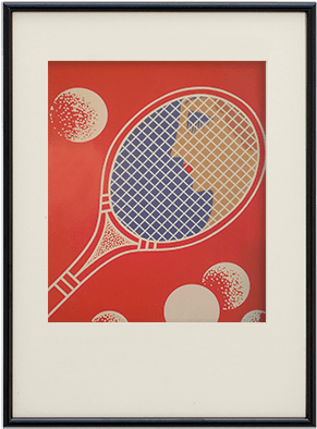 Tennis By Erte Art Reproduction (404x482), Png Download