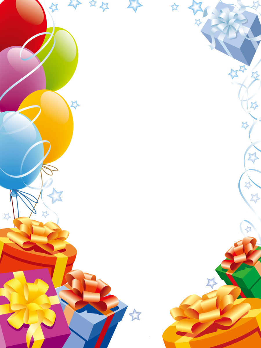 Happy Birthday Norma Clipart Borders And Frames Birthday - Happy Birthday Borders And Frames (900x1200), Png Download