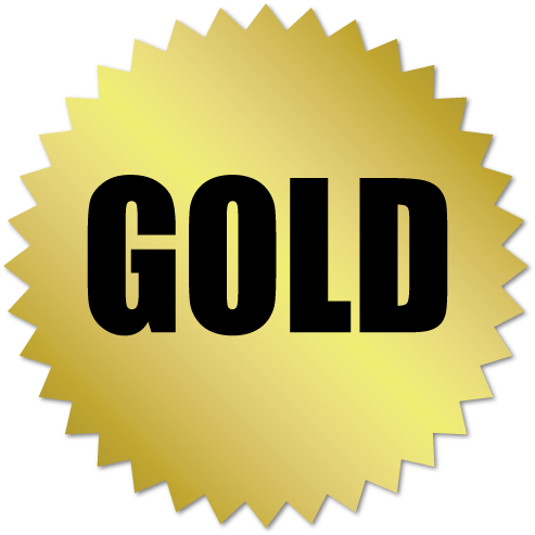Gold Award Labels Clipart Black And White Library - Certificate Red Seal Png (500x500), Png Download