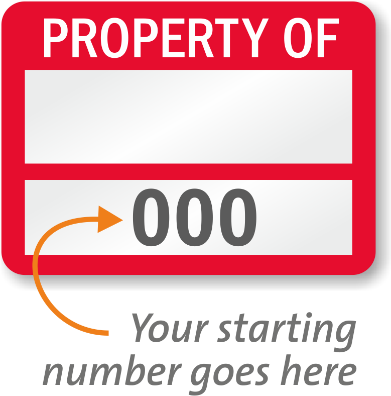 Property Of Label - Property Of Blank (800x800), Png Download