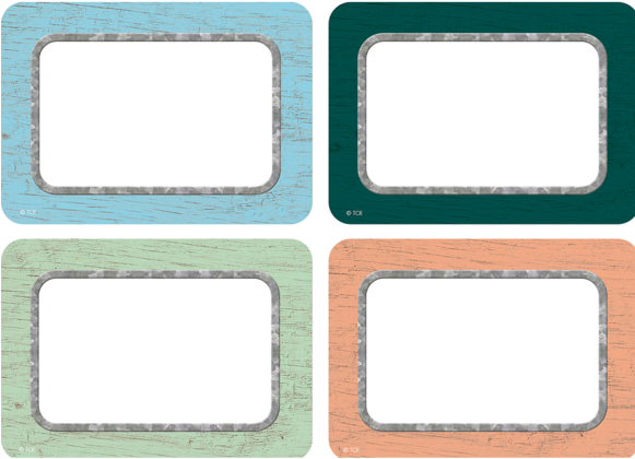 Painted Wood Name Tags/labels - Name Tag (580x580), Png Download