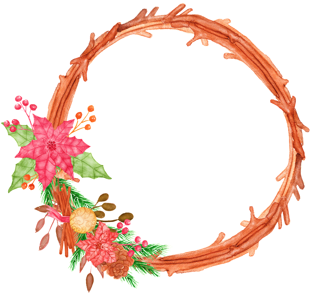 This Graphics Is Hand Painted Red Maple Leaf Wreath - Portable Network Graphics (1024x1024), Png Download