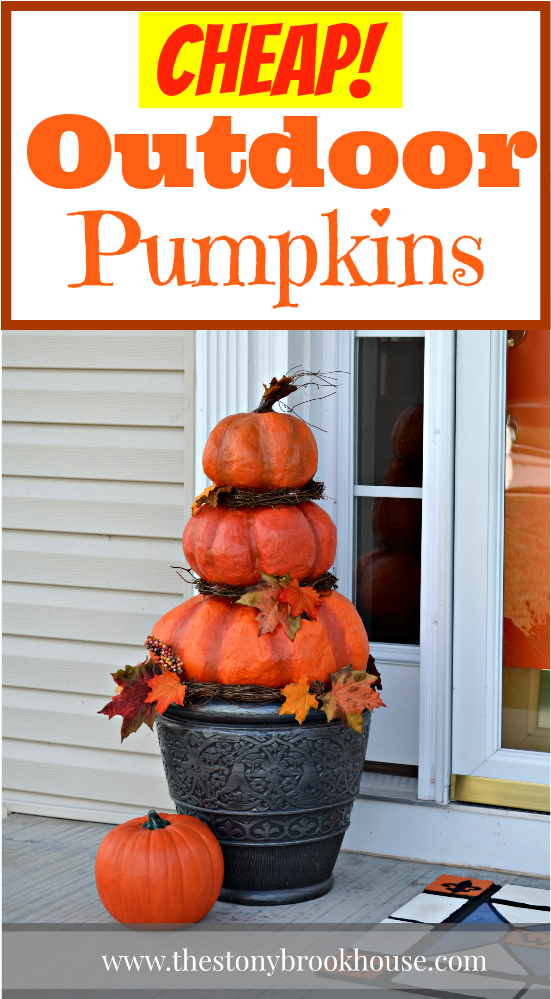 Diy Outdoor Real Looking Pumpkins - Diy Outdoor Fall Decor (700x1000), Png Download