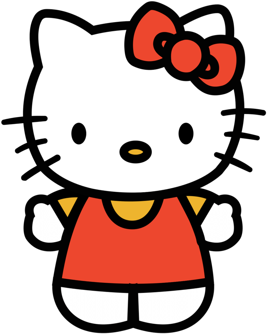 Download Hello Kitty Clipart Body Cat Hello Kitty Red Bow Red Hello Kitty Print Cake Png Image With No Background Pngkey Com