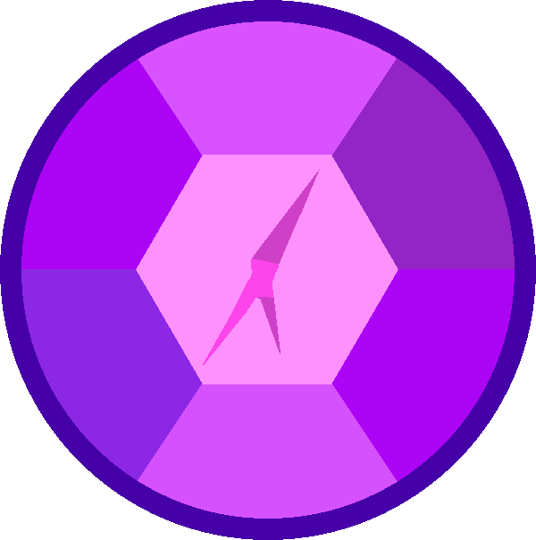 Cracked Amethyst Gemstone - Broome Community College Hornets (600x604), Png Download