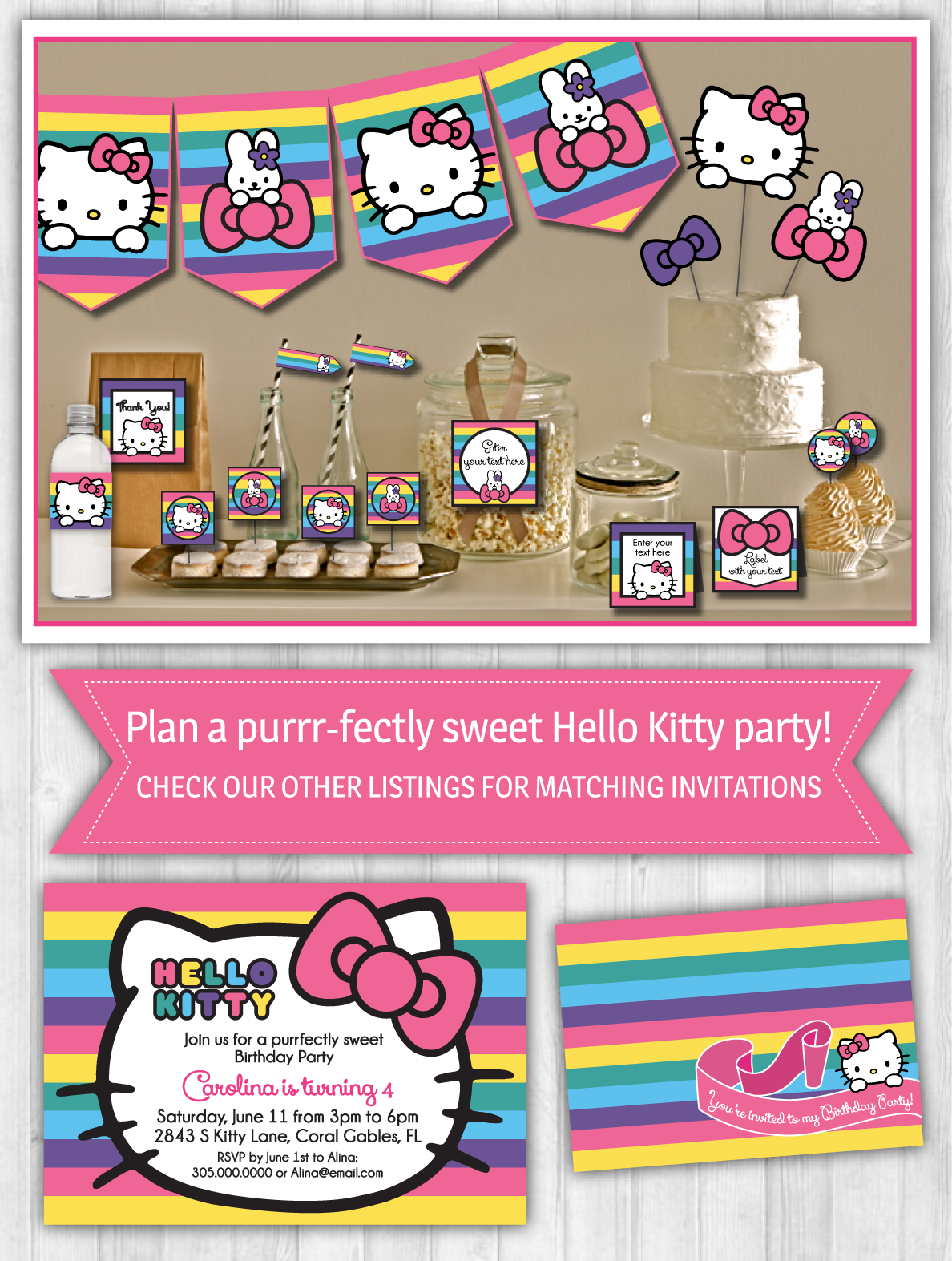 Hello Kitty Party Decor Pack - Hello Kitty, Hello 2007! Mini Wall Calendar (1188x1573), Png Download