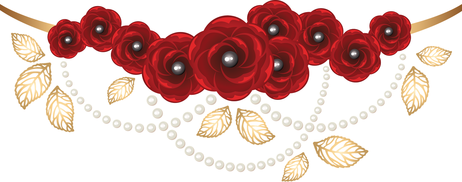 Borda Florais Clipart Png Fundo Transparente Imagens - Desenho Com Fundo Transparente (1600x631), Png Download