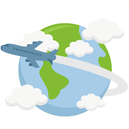 Airplane Flying Around World Svg Cutting File - Airplane Going Around The World (432x432), Png Download