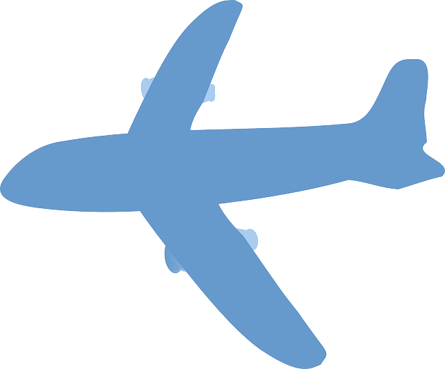 Silhouette Aircraft, Airplane, Flight, Swiss, Travels, - Avion Silueta Azul Png (640x530), Png Download