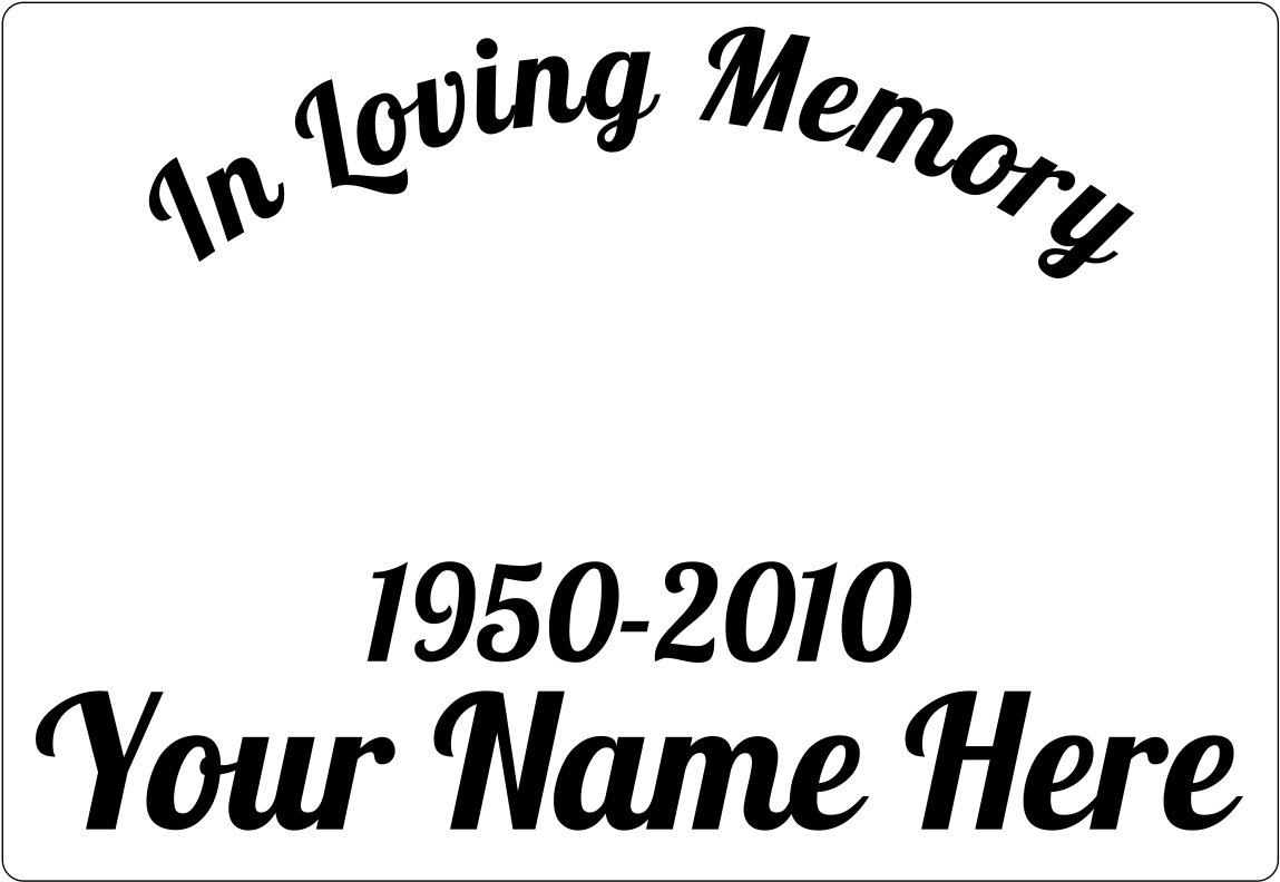 In Loving Memory Rounded Rectangle Sticker - Loving Memory Heart Sticker (1200x1200), Png Download