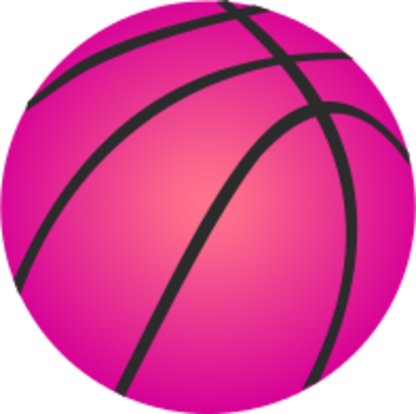 Vector - Pink Basketball Clip Art (600x597), Png Download