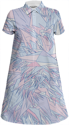 Glass Shards Mini Shirt Dress $98 - Day Dress (400x521), Png Download