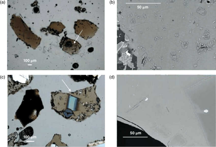 12 Photomicrographs And Scanning Electron Microscope - Scanning Electron Glass Shards Microscope (850x578), Png Download