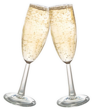 Glasses - Rose Sparkling Wine With Strawberries (330x370), Png Download
