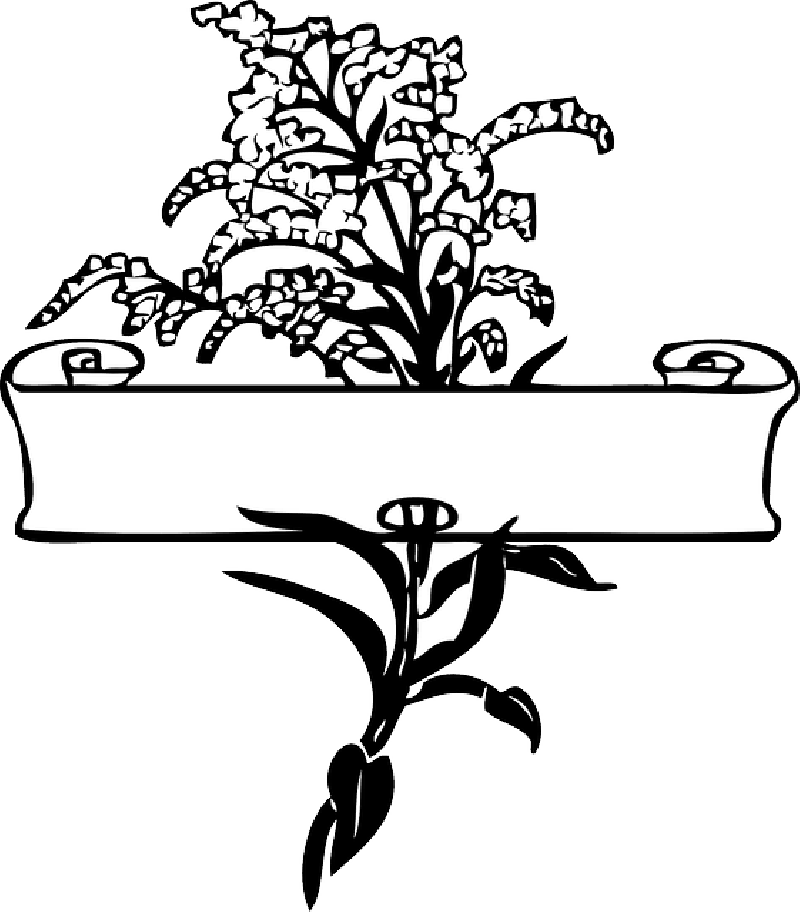 wedding flowers clip art black and white