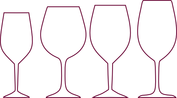 New Year Open Champagne With Glasses Png Picture - Outline Of Drinking Glasses (600x333), Png Download