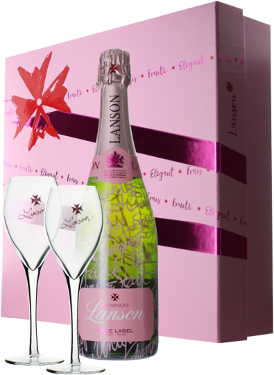 Gift Set Alicante 2 Champagne Flutes - Champagne Lanson (600x600), Png Download