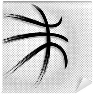 Basketball Ball In The Basket Wall Art Sticker Decal, (400x400), Png Download