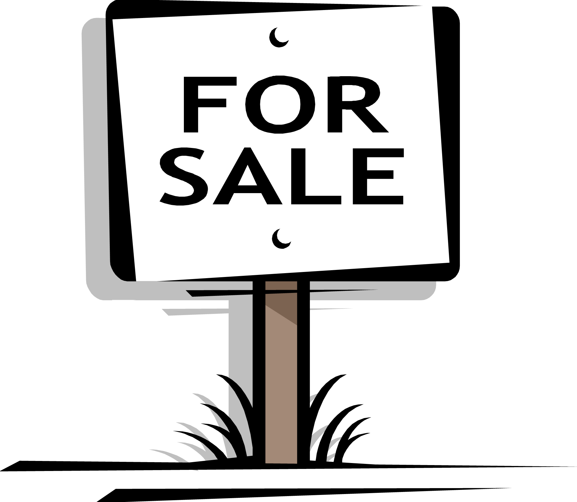Clipart House For Sale Sign - Sale Sign Clip Art (1955x1700), Png Download
