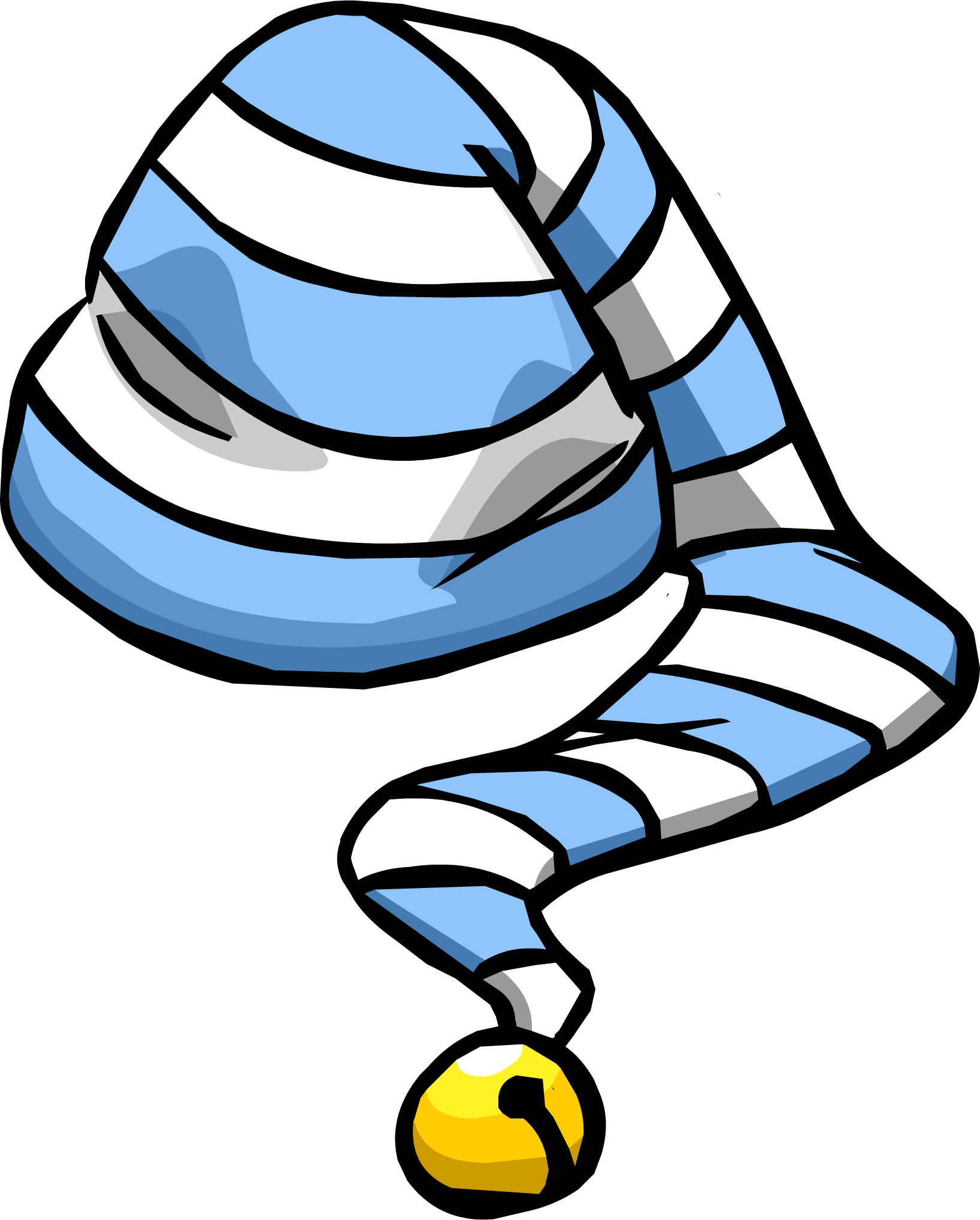 Drawn Santa Hat Club Penguin - Club Penguin Sleep Hat (1636x2036), Png Download