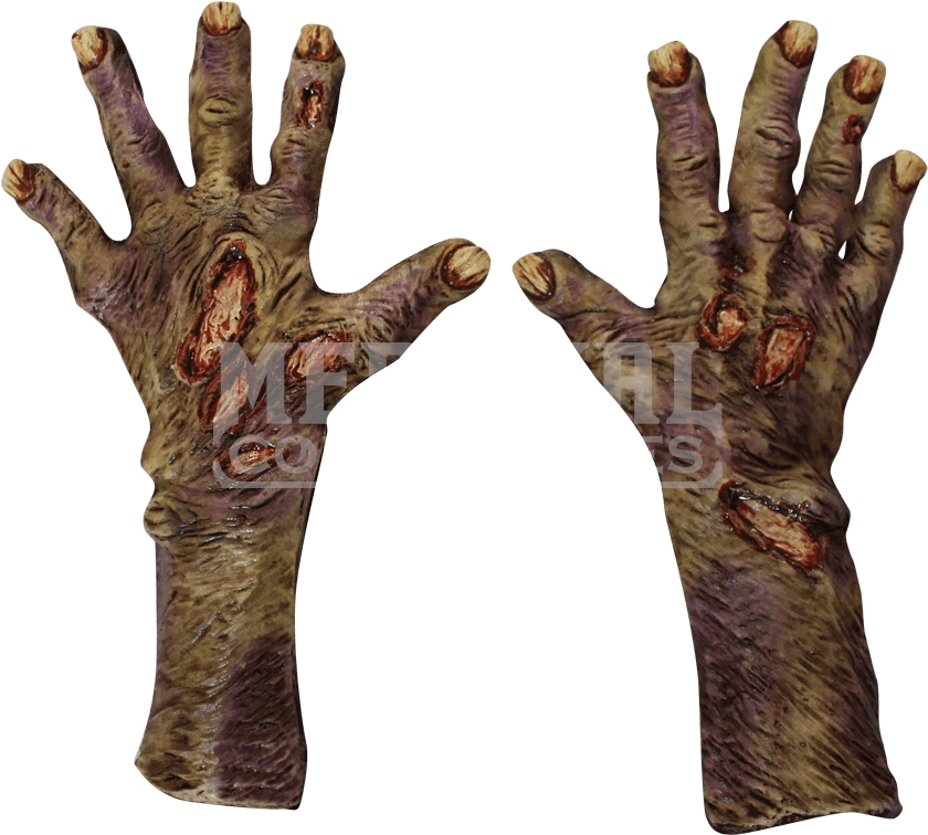 Zombie Hand Png Image - Latex Rotten Zombie Hands (850x850), Png Download