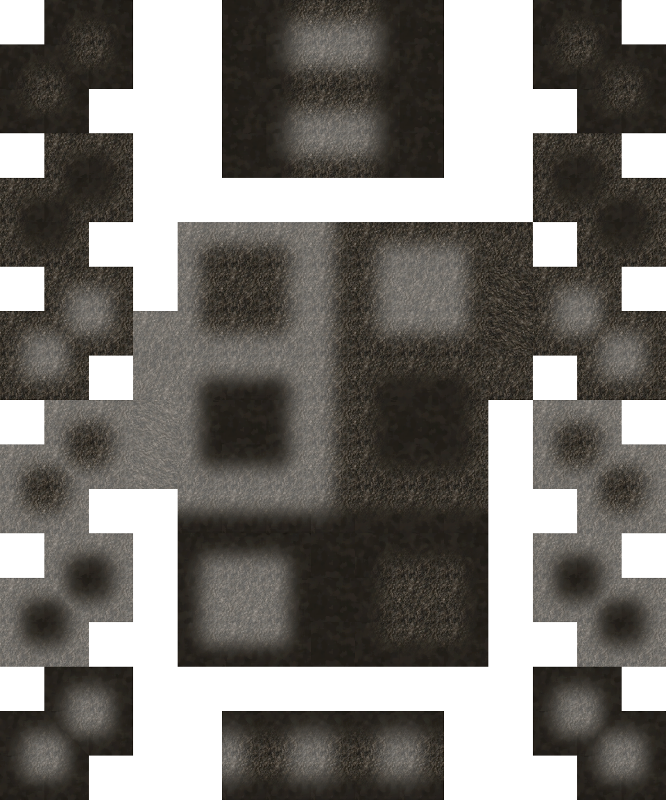 Cave/dirt Tileset Base - Tile-based Video Game (960x1152), Png Download