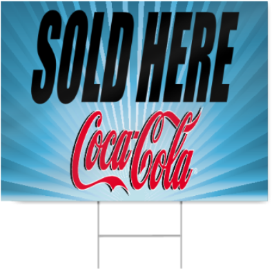 Coke Sold Here Sign - Poster (450x450), Png Download