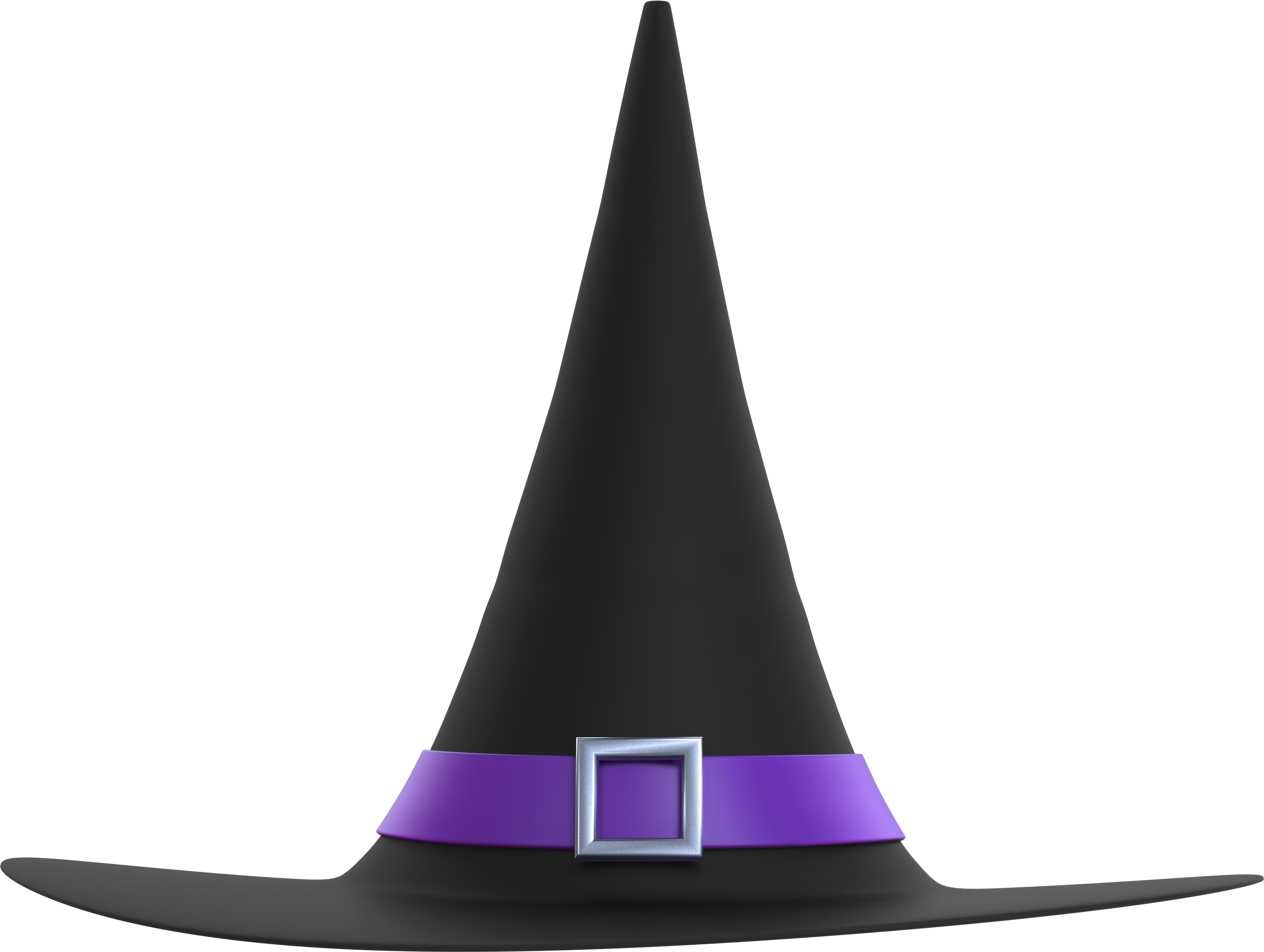 Witch Hat Black And Purple (3549x2743), Png Download