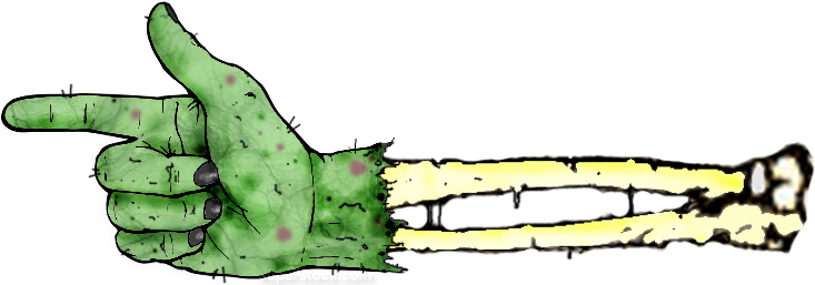 Zombie Arm Png Banner Royalty Free Download - Zombie Hand Pointing Png (800x296), Png Download