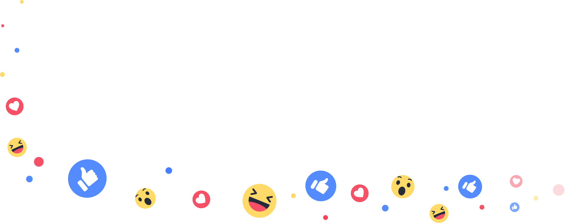 Facebook Live Reactions Png - Facebook (1864x736), Png Download