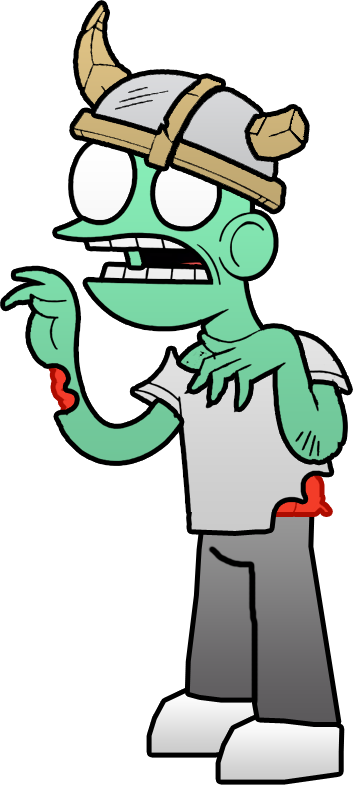 Bucketheadzombehhd - Plants Vs. Zombies (353x785), Png Download