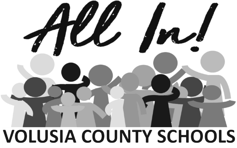 All In Bw Transparent Background - Volusia County Schools All (999x640), Png Download