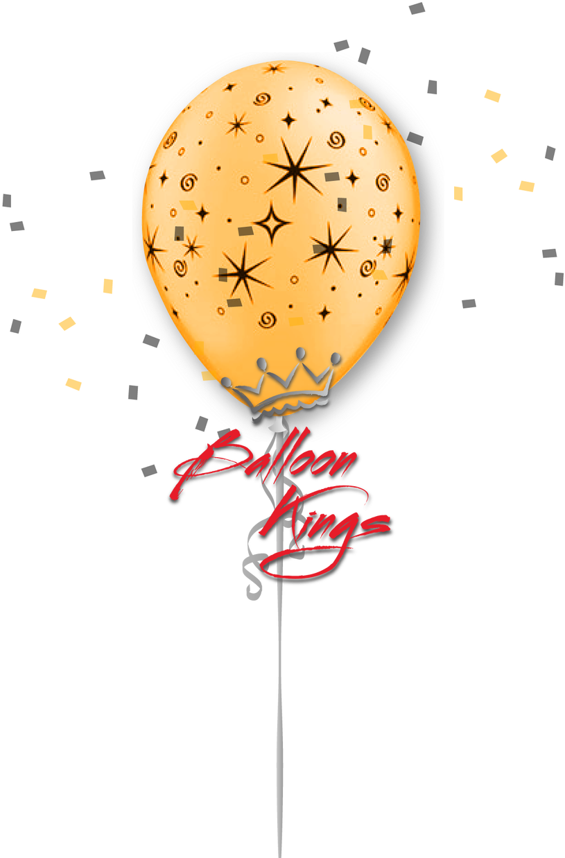 11in Sparkles Gold - 11" Sparkles & Swirls Silver & Onyx Black (50 (1080x1280), Png Download