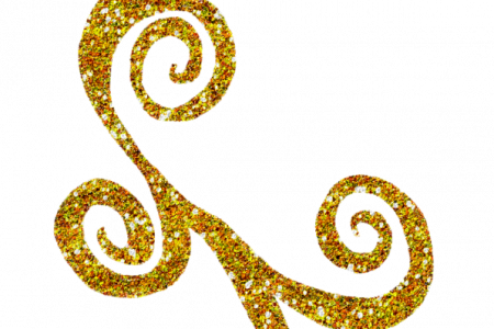 Sparkles Clipart Wacky Tacky - Gold Swirl (450x300), Png Download