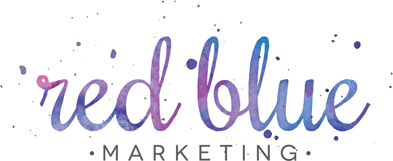 Red Blue Marketing - Calligraphy (906x481), Png Download