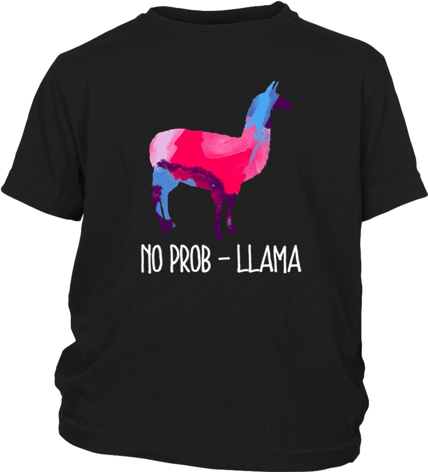 Llama T-shirt, No Prob Llamas Lovers Watercolor Shirt - Vegas Golden Knights Stanley Cup T Shirts (960x960), Png Download
