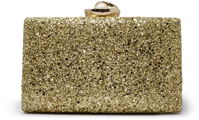 Gold Glitter All Over Evening Purse For Women - Coin Purse (700x751), Png Download