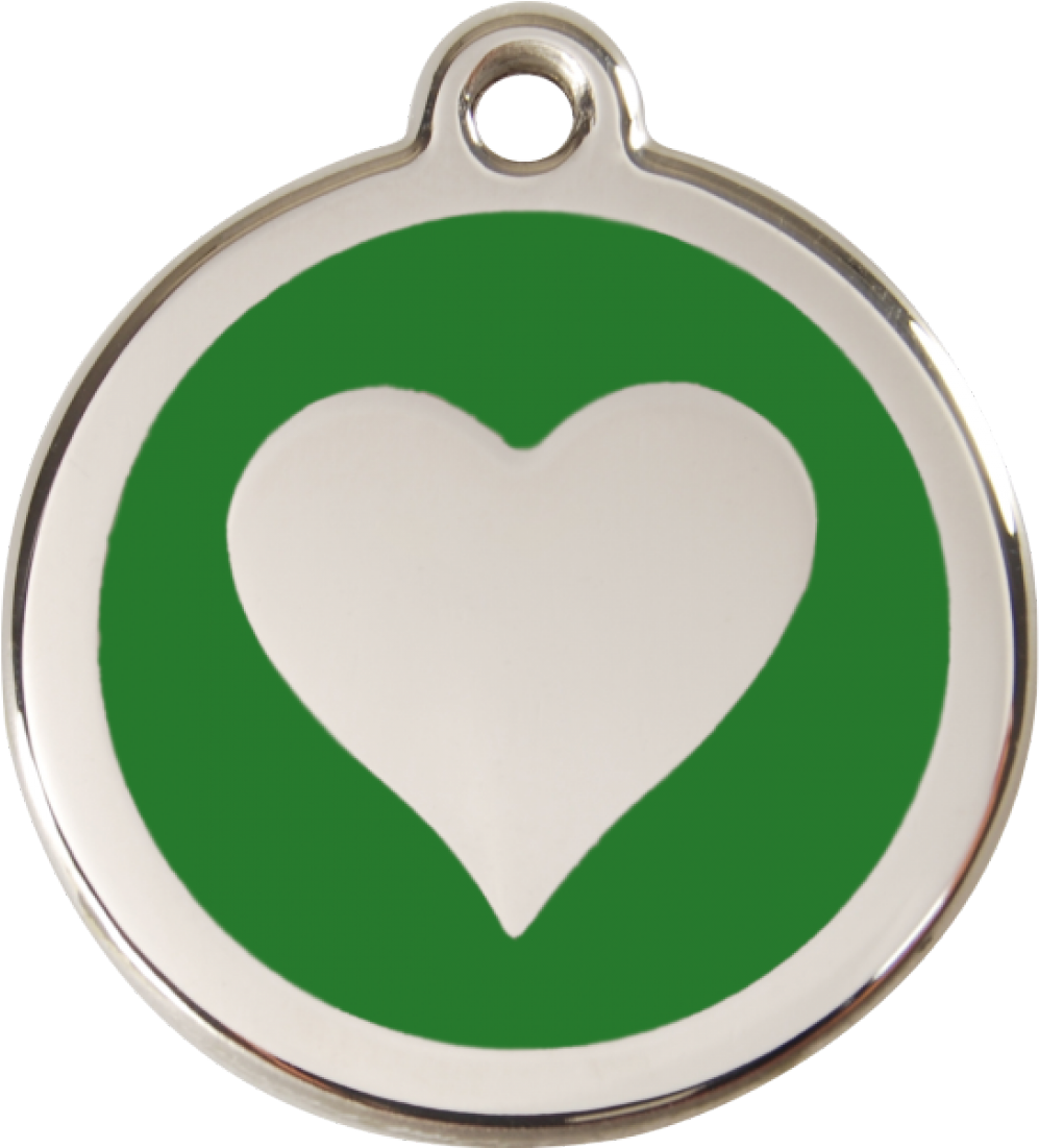 Green Heart 38mm Pet Tag By Red Dingo - Pet Tag (1200x1100), Png Download