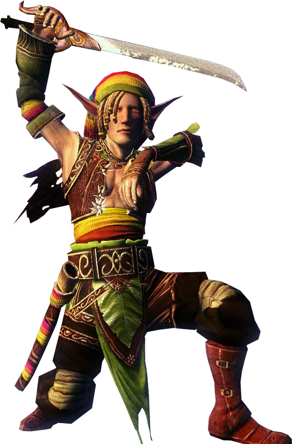 Florian Greenheart - Overlord 2 Elf (587x894), Png Download