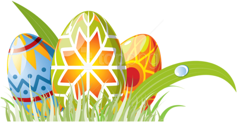 Free Png Download Easter Eggs With Grass Decoration - Easter Egg Grass Background Png (850x472), Png Download